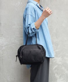 FOLNA RD ソフトレザーフロントポケットボストンバッグ