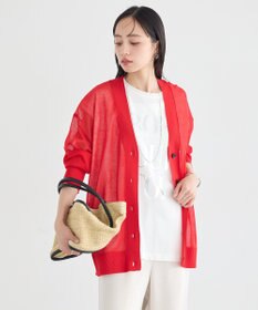 earth music&ecology シアーＶネックカーディガン