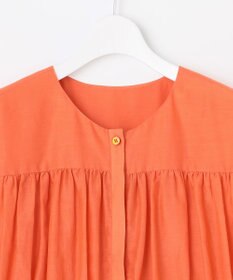 自由区 L シルクコットンローンフレンチスリーブ ブラウス