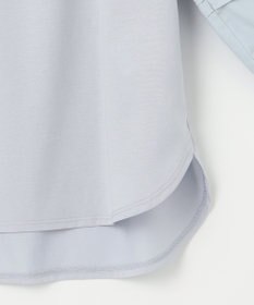 J.PRESS LADIES L コンビジャージー フリルネック カットソー