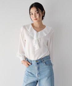 YECCA VECCA ラッフルブラウス
