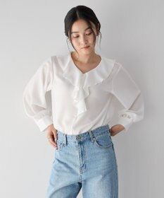 YECCA VECCA ラッフルブラウス