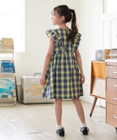 組曲 KIDS 【110-140㎝】チェックフリル ワンピース