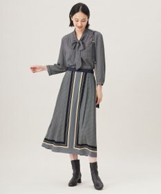 自由区 【洗える】ジオメトリックハートプリント スカート