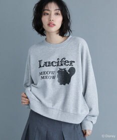 Green Parks Lucifer/ルシファー/レース英字ロゴスウェット