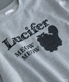 Green Parks Lucifer/ルシファー/レース英字ロゴスウェット