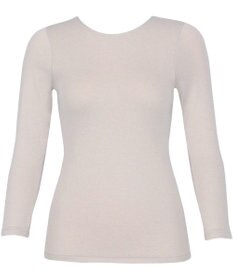 Wing あったかインナー 綿混 裏起毛 厚手 よく伸びる素材 【ラクのびサーモ】 8分袖 長袖 ネックせまめ 秋 冬 EL6914 ウイング／ワコール