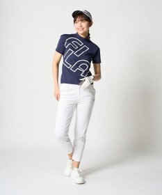 FILA GOLF／marie claire 【FILA GOLF】 バックプリントモックネックシャツ