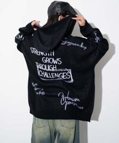 WEGO 【ユニセックス着用ITEM】ジャガードロゴジップパーカー