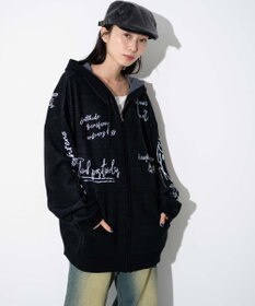 WEGO 【ユニセックス着用ITEM】ジャガードロゴジップパーカー