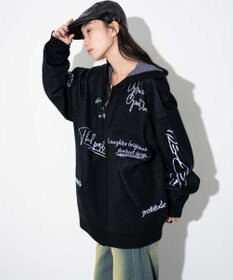 WEGO 【ユニセックス着用ITEM】ジャガードロゴジップパーカー