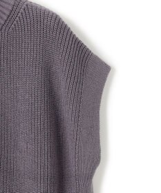 J.PRESS YORK STREET 【WOMEN】コットンニット ハーフジップポンチョ