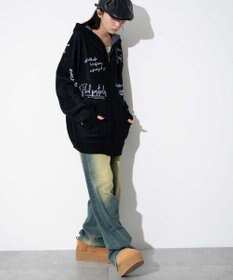 WEGO 【ユニセックス着用ITEM】ジャガードロゴジップパーカー