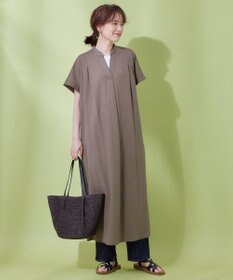 ANY 【洗濯機可能/ストレッチ】ナチュラルワッシャーワンピース