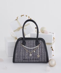 Maison de FLEUR チャーム付きツイード2Wayバッグ