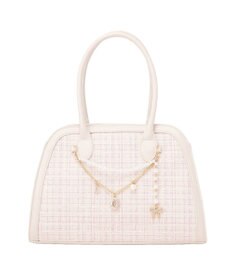 Maison de FLEUR チャーム付きツイード2Wayバッグ