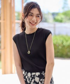 ANY L 【洗濯機可/接触冷感/UVカット】汗ジミ防止テレコノースリーブプルオーバー