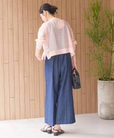 AMERICAN HOLIC ウォッシャブルショート丈シアーカーディガン