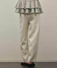 GRACE CONTINENTAL オーガンジージャガードパンツ