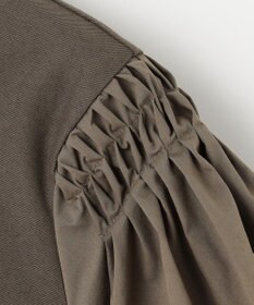 自由区 【洗える】コンビネーションシャーティング パフスリーブ カットソー