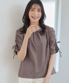 Tiaclasse 【洗える】ボリュームスリーブリボンブラウス