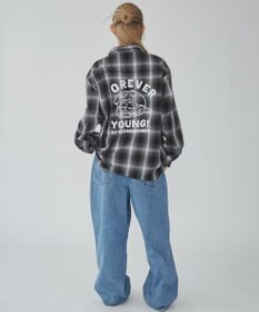 WEGO 【ユニセックス着用ITEM】グラフィックオンブレチェックシャツ（LS）