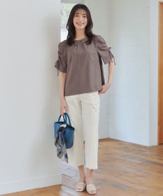 Tiaclasse 【洗える】ボリュームスリーブリボンブラウス