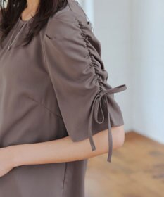 Tiaclasse 【洗える】ボリュームスリーブリボンブラウス