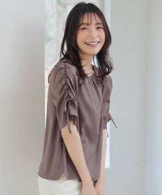 Tiaclasse 【洗える】ボリュームスリーブリボンブラウス