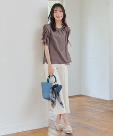 Tiaclasse 【洗える】ボリュームスリーブリボンブラウス