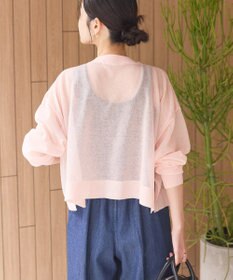 AMERICAN HOLIC ウォッシャブルショート丈シアーカーディガン