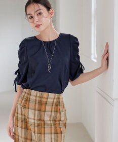 Tiaclasse 【洗える】ボリュームスリーブリボンブラウス
