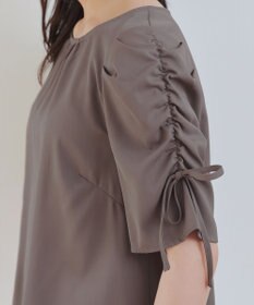 Tiaclasse 【洗える】ボリュームスリーブリボンブラウス