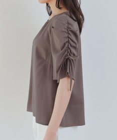 Tiaclasse 【洗える】ボリュームスリーブリボンブラウス