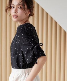 Tiaclasse 【洗える】ボリュームスリーブリボンブラウス