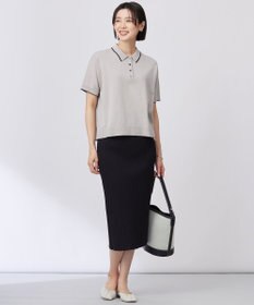 J.PRESS LADIES 【洗える】DRY COTTON ニットポロ