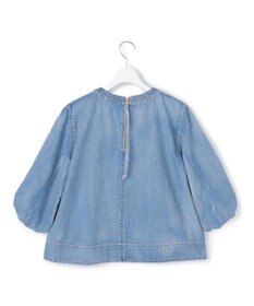 J.PRESS YORK STREET 【WOMEN】ライトダンガリー ツイストスリーブ ブラウス