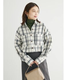 Green Parks ・ＥＬＥＮＣＡＲＥ　ＤＵＥ　シャギーチェックショートシャツ