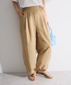 Green Parks サッカー裾ドロストワイドパンツ