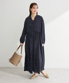 Green Parks スキッパーギャザーワンピース