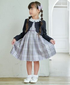 ANY KIDS チェック柄ジャンパースカート