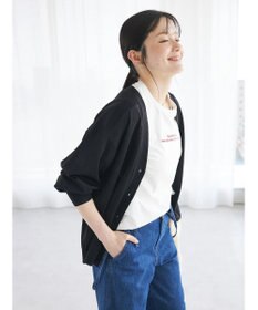 CRAFT STANDARD BOUTIQUE UVカット/接触冷感/マシンウォッシャブル/Vネックニットカーディガン