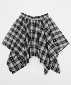 WEGO ランダムヘムチェックミニスカート