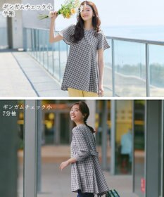 Tiaclasse L 【おのののかさん着用】半袖＆七分袖選べる袖丈バックフレアチュニック