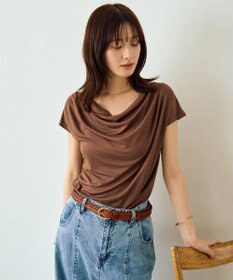 YECCA VECCA 【接触冷感】ドレープカットトップス