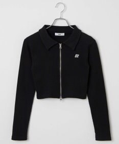 WEGO ワンポイント刺繍WZIP長袖トップス