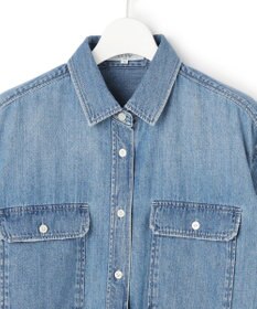 23区 【SLOW/一部店舗限定】LIGHT DENIM クロップド シャツ