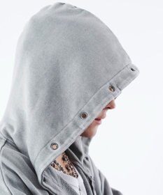 WEGO 【ユニセックス着用ITEM】ブリーチハトメZIPパーカー