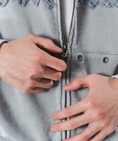 WEGO 【ユニセックス着用ITEM】ブリーチハトメZIPパーカー