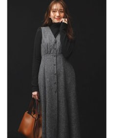 ANY SIS 【洗える】ツイーディマーメイド ジャンパースカート